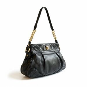 ✨ Marc Jacobs Stam Era Quilted Chain Shoulder Bag – Black Lambskin EUC ✨